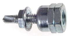 ITW Buildex - 3/8" Zinc-Plated Steel Vertical (End Drilled) Mount Threaded Rod Anchor - 5/8" Diam x 1" Long, 1,510 Lb Ultimate Pullout, For Use with Steel - Exact Tool & Supply