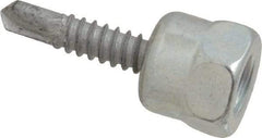 ITW Buildex - 3/8" Zinc-Plated Steel Vertical (End Drilled) Mount Threaded Rod Anchor - 5/8" Diam x 1" Long, 446 Lb Ultimate Pullout, For Use with Steel - Exact Tool & Supply