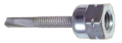 Buildex - 3/8" Zinc-Plated Steel Vertical (End Drilled) Mount Threaded Rod Anchor - 5/8" Diam x 1-1/2" Long, 3,125 Lb Ultimate Pullout, For Use with Steel - Exact Tool & Supply