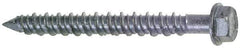 Made in USA - 1/4" Diam, 2-3/4" Length Under Head, Hex Drive, Concrete Screw & Masonry Fastener - Stainless Steel, Climashield Finish, Includes Drill Bit - Exact Tool & Supply