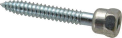 ITW Buildex - 3/8" Zinc-Plated Steel Vertical (End Drilled) Mount Threaded Rod Anchor - 5/8" Diam x 2-1/2" Long, 2,113 Lb Ultimate Pullout, For Use with Wood - Exact Tool & Supply