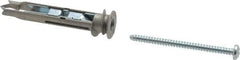 Buildex - #8 Screw, 9/16" Diam, 2-1/2" Long, 3/8 to 1/2" Thick, Self Drilling Drywall & Hollow Wall Anchor - Zinc, Grade 3, Use in Drywall - Exact Tool & Supply