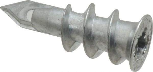 Buildex - #6 to 8 Screw, 7/16" Diam, 1-1/4" Long, 3/8 to 3/4" Thick, Self Drilling Drywall & Hollow Wall Anchor - Zinc Plated, Zinc, Grade 3, Use in Drywall - Exact Tool & Supply