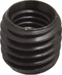 Made in USA - M10x1.50 Internal, 9/16-12 External, Metric Coarse, 33/64" Insert Length, Thread Locking Repair Inserts - Carbon Steel, Oxide Finish, Grade 303 - Exact Tool & Supply