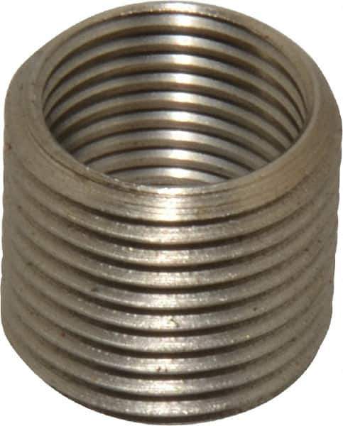 Made in USA - 5/8-18 Internal, 3/4-16 External, UNF, 11/16" Insert Length, Thread Locking Repair Inserts - Stainless Steel, Bright Finish, Grade 303 - Exact Tool & Supply