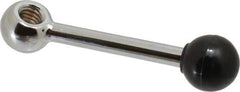 Gibraltar - 1 Offset Arm, 5/16-18" Hole, Tapped Clamping Handle - 5/8" Hub Diam, 3/4" Ball Diam - Exact Tool & Supply