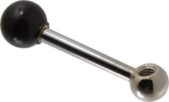 Gibraltar - 1 Offset Arm, 3/8-16" Hole, Tapped Clamping Handle - 25/32" Hub Diam, 13/16" Ball Diam - Exact Tool & Supply