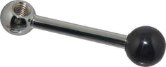 Gibraltar - 1 Offset Arm, 5/8-11" Hole, Tapped Clamping Handle - 1-1/4" Hub Diam, 1-1/4" Ball Diam - Exact Tool & Supply