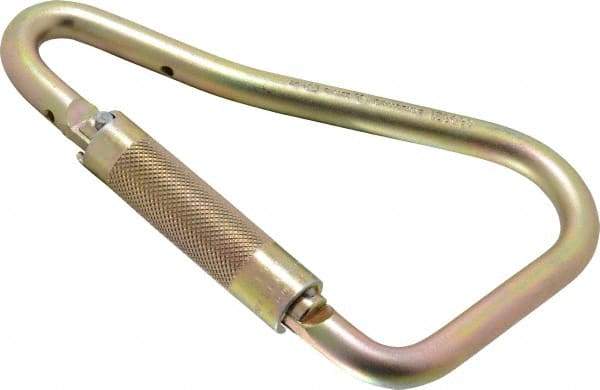 Miller - 400 Lb. Capacity Locking Carabiner - 2 Inch, Screw Lock Gate, Steel - Exact Tool & Supply