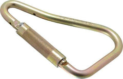 Miller - 400 Lb. Capacity Locking Carabiner - 2 Inch, Screw Lock Gate, Steel - Exact Tool & Supply