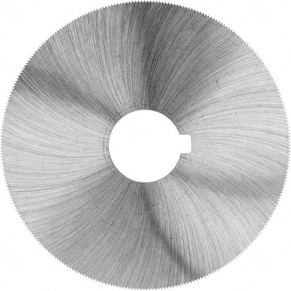 Made in USA - 4" Diam x 0.064" Blade Thickness, 1" Arbor Hole Diam, 220 Teeth, High Speed Steel Jeweler's Saw - Uncoated - Exact Tool & Supply