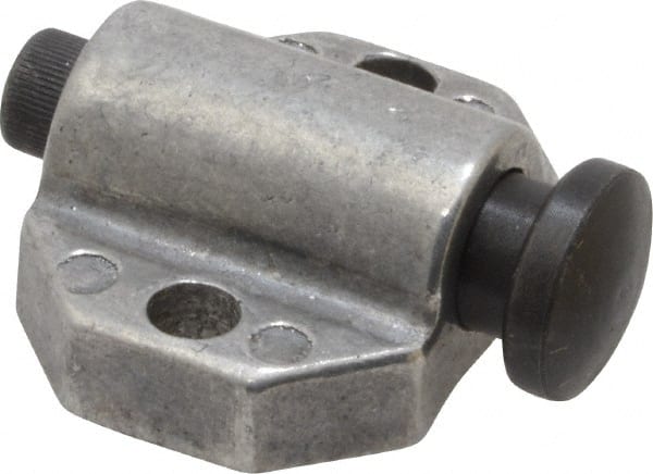 Gibraltar - 7/8" Base Width, 1/8" Stroke Len, 3/8" Stop Head OD, 21/32" Btw Mt Hole Ctrs, 19/32" Btw Mt Hole & Edge, Round Spring Locating Stop - Exact Tool & Supply