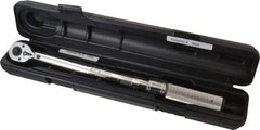 CDI - 3/8" Drive Micrometer Torque Wrench - 16.9 N/m to 132 N/m Torque, 16" OAL, 0.6 N/m Graduation, Ratcheting with Reverse Lever Head - Exact Tool & Supply