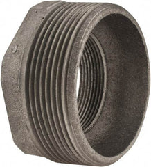 Made in USA - Size 3 x 2", Class 150, Cast Iron Black Pipe Hex Bushing - 300 psi, Threaded End Connection - Exact Tool & Supply