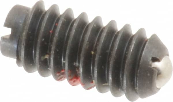 TE-CO - 1/4-20, 0.125" Ball Diam, 17/32" Body Length, 0.035" Max Ball Reach, Threaded Ball Plunger - Exact Tool & Supply