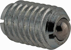 TE-CO - 3/8-16, 0.187" Ball Diam, 5/8" Body Length, 0.048" Max Ball Reach, Threaded Ball Plunger - Stainless Steel Body, Stainless Steel Ball, 6 Lb Initial End Force, 21 Lb Final End Force, Locking Element - Exact Tool & Supply