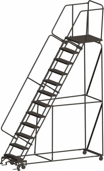 Ballymore - Rolling & Wall Mounted Ladders & Platforms Type: Rolling Warehouse Ladder Style: Rolling Safety Ladder - Exact Tool & Supply