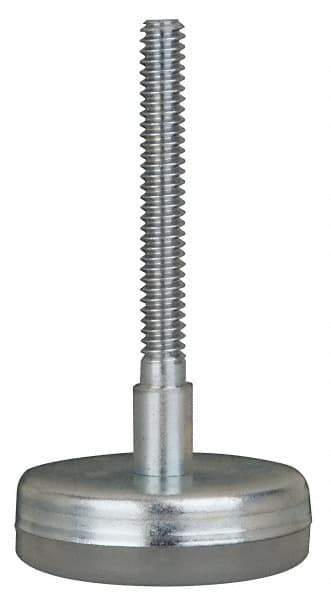 Gibraltar - 1/2-13 Bolt Thread, Stud Mount Leveling Pad & Mount - 500 Max Lb Capacity, 2.8" Base Diam, 2" Thread Length - Exact Tool & Supply