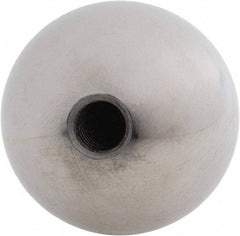 Gibraltar - 5/16-18 Thread, 1.38" Diam, Threaded Hole Ball Knob - Natural, Steel, Smooth Grip, 5/8" Hole Depth - Exact Tool & Supply