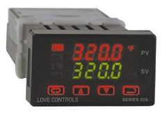 Dwyer - -350 to 4,208°F 1/32 DIN Temperature/Process Control - Dual 4-Digit LCD Display, Fuzzy Logic PID Control, 100-240 VAC/VDC - Exact Tool & Supply