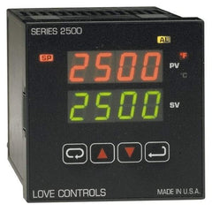 Dwyer - -350 to 2,500°F 1/4 DIN Temperature Control - Dual 4-Digit LCD Display, PID Control, 100-240 VAC/VDC - Exact Tool & Supply