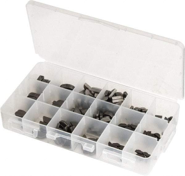 Made in USA - Key & Keyway Assortments Type: Woodruff Keys Number of Pieces: 250 - Exact Tool & Supply