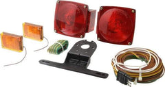 Peterson - 4-1/2" Long x 4-1/2" Wide Red Towing Lights - 12 Volt, Plastic - Exact Tool & Supply