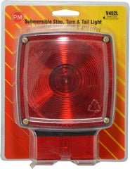 Peterson - 4-1/2" Long x 4-1/2" Wide Red Towing Lights - 12 Volt, Plastic - Exact Tool & Supply