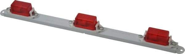 Peterson - 13-1/2" Long x 1" Wide, Red Lens & Reflector - Steel, 12 Volt - Exact Tool & Supply