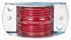 Peterson - 4-1/2" Long x 2-3/16" Wide, Red Lens & Reflector - Steel, 12 Volt - Exact Tool & Supply