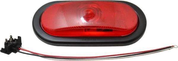 Peterson - 6-1/2" Long x 2-1/4" Wide, Red Lens & Reflector - Plastic, 12 Volt - Exact Tool & Supply