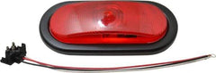 Peterson - 6-1/2" Long x 2-1/4" Wide, Red Lens & Reflector - Plastic, 12 Volt - Exact Tool & Supply
