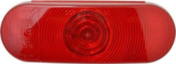 Peterson - 6-1/2" Long x 2-1/4" Wide, Red Lens & Reflector - Plastic, 12 Volt - Exact Tool & Supply