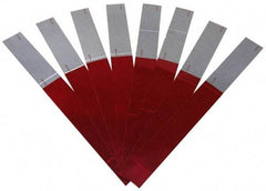 Peterson - 18" Long x 2" Wide, Red/White Lens & Reflector - Plastic - Exact Tool & Supply