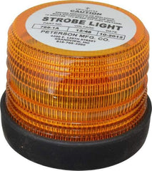 Peterson - 5-1/2" Diam, Amber Lens & Reflector - Plastic, 12 Volt - Exact Tool & Supply
