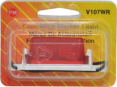 Peterson - 2-3/4" Long x 1" Wide, Red Lens & Reflector - Plastic, 12 Volt - Exact Tool & Supply