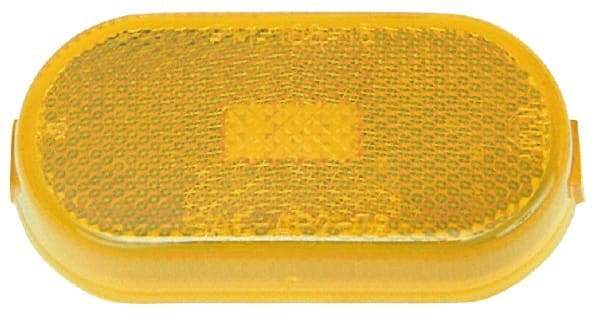 Peterson - 4-1/8" Long x 2" Wide, Amber Lens & Reflector - Plastic, 12 Volt - Exact Tool & Supply