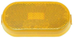 Peterson - 4-1/8" Long x 2" Wide, Amber Lens & Reflector - Plastic, 12 Volt - Exact Tool & Supply