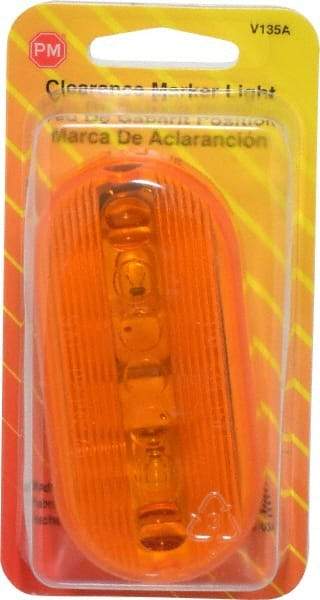 Peterson - 4-1/8" Long x 2" Wide, Amber Lens & Reflector - Plastic, 12 Volt - Exact Tool & Supply
