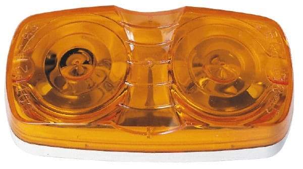 Peterson - 4" Long x 2" Wide, Amber Lens & Reflector - Plastic, 12 Volt - Exact Tool & Supply