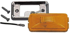 Peterson - 2-1/2" Long x 1-1/4" Wide, Amber Lens & Reflector - Plastic, 12 Volt - Exact Tool & Supply