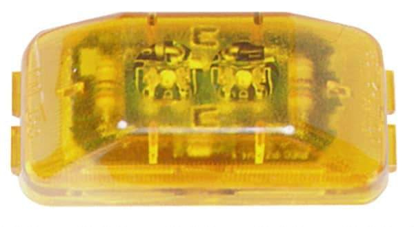 Peterson - 2-7/8" Long x 1-1/2" Wide, Amber Lens & Reflector - Plastic, 12 Volt - Exact Tool & Supply