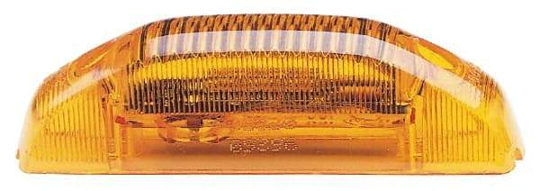 Peterson - 4-1/2" Long x 7/8" Wide, Amber Lens & Reflector - Plastic, 12 Volt - Exact Tool & Supply