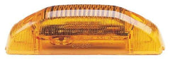 Peterson - 4-1/2" Long x 7/8" Wide, Amber Lens & Reflector - Plastic, 12 Volt - Exact Tool & Supply