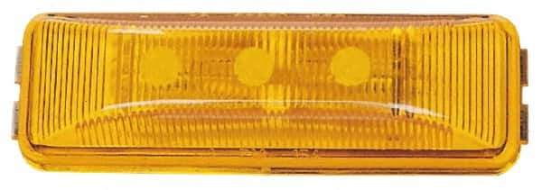 Peterson - 3-13/16" Long x 1" Wide, Amber Lens & Reflector - Plastic, 12 Volt - Exact Tool & Supply