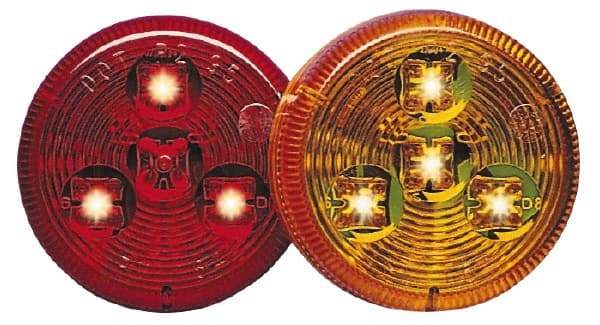 Peterson - 2-1/2" Diam, Amber Lens & Reflector - Plastic, 12 Volt - Exact Tool & Supply