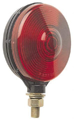 Peterson - 4-1/8" Diam, Red Lens & Reflector - Plastic, 12 Volt - Exact Tool & Supply