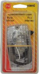 Peterson - 4-9/16" Long x 1-3/4" Wide, Clear Lens & Reflector - Plastic, 12 Volt - Exact Tool & Supply