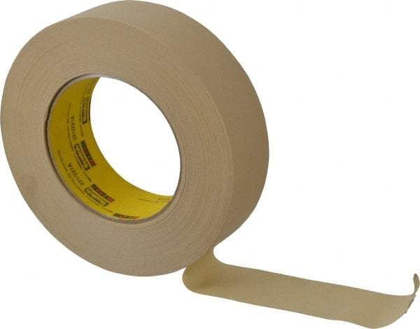 3M - 1-1/2" Wide x 60 Yd Long Tan Paper Masking Tape - Series 231, 7.6 mil Thick, 28 In/Lb Tensile Strength - Exact Tool & Supply