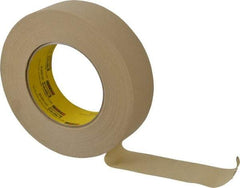3M - 1-1/2" Wide x 60 Yd Long Tan Paper Masking Tape - Series 231, 7.6 mil Thick, 28 In/Lb Tensile Strength - Exact Tool & Supply